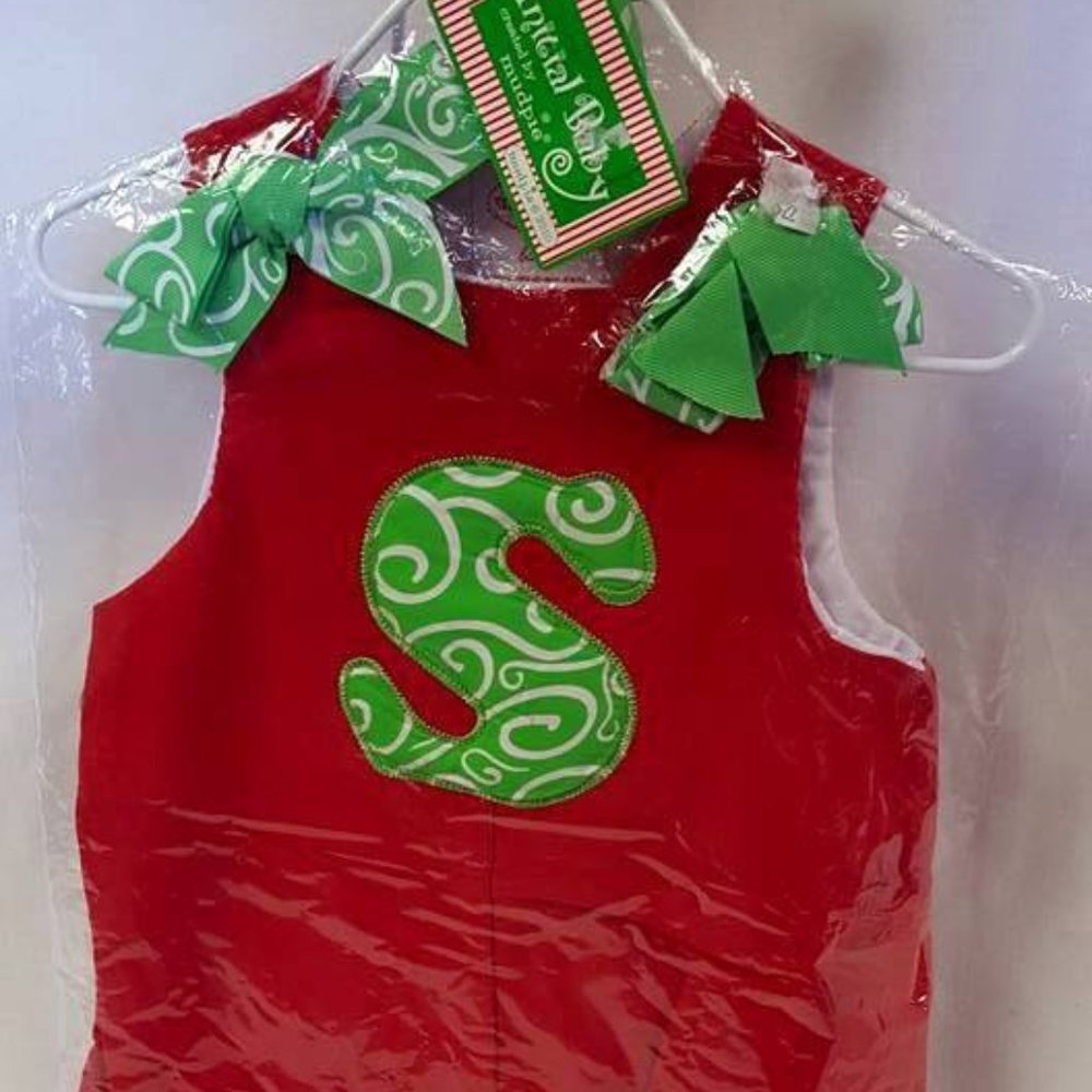 NWT Mud Pie Romper with Initial S
